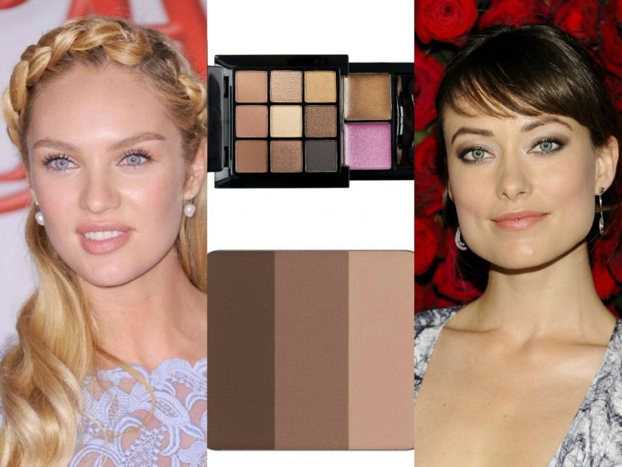 Candice Swanepoel, Olivia Wilde, šešėlių ir lūpų dažų paletė 
